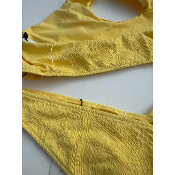 JMP The Label Yellow Textured Halter Bikini Set - XL NWT - Picture 7 of 7